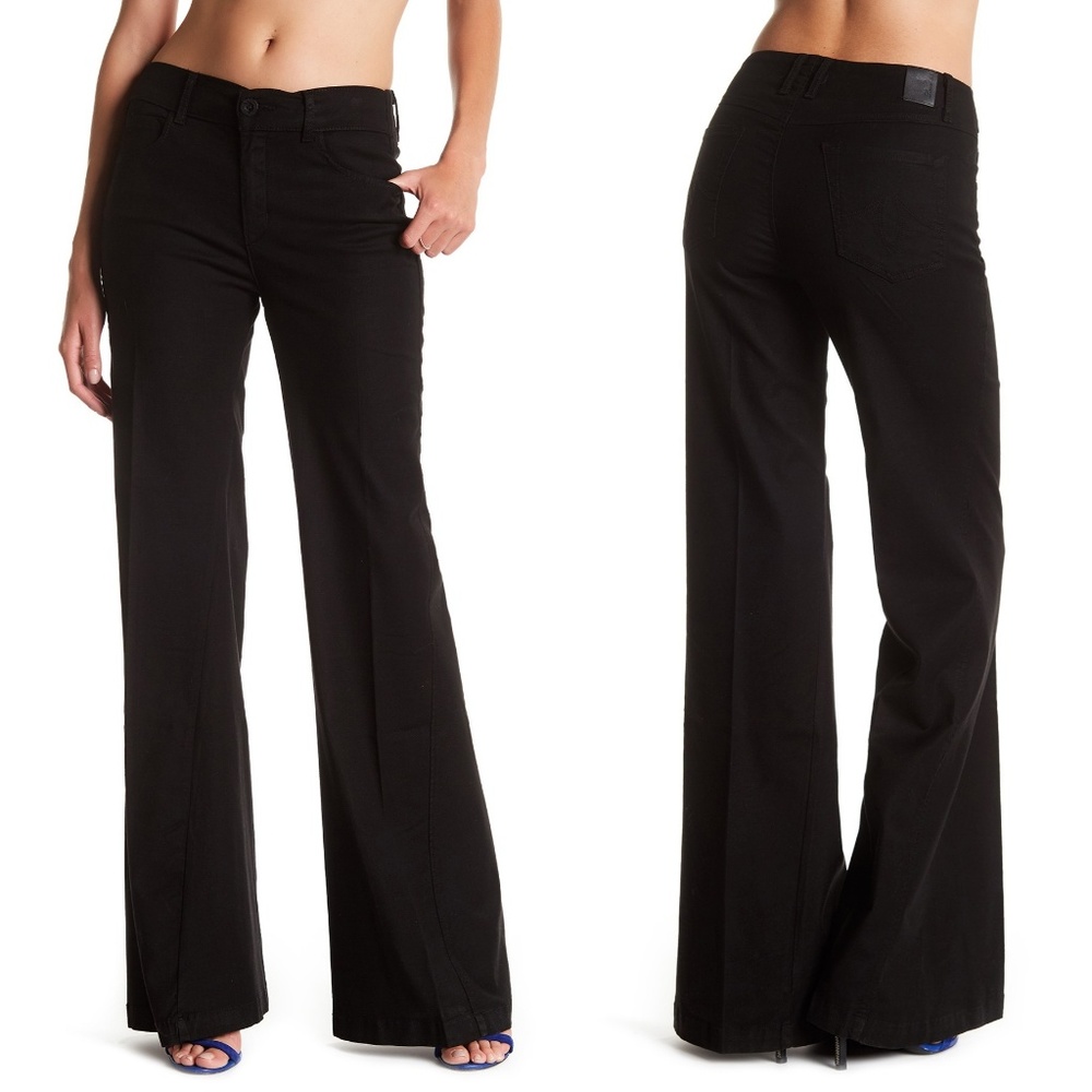 Level 99 Tyler Solid Flare Jeans Black Size 26